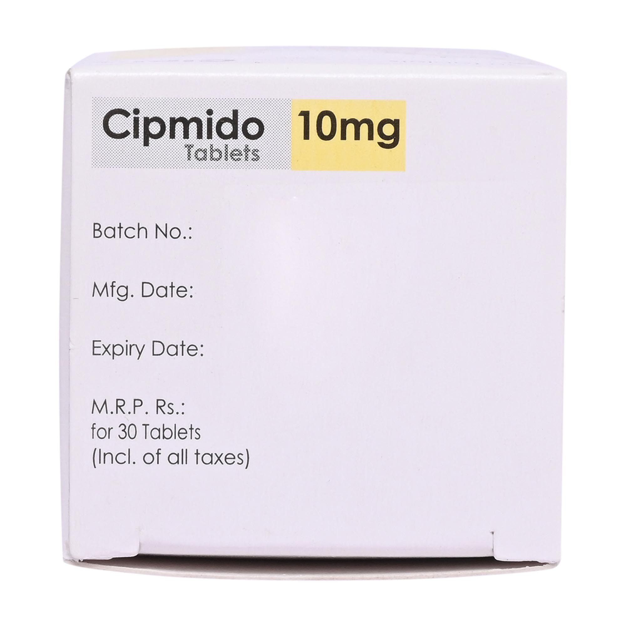 Cipmido 10 mg Tablet 10's, Pack of 10 Cipmido 10 mg Tablet 10's, Pack of 10