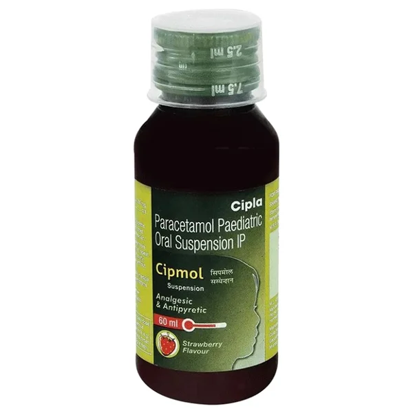 Cipmol Paediatric Strawberry Flavour Oral Suspension 60 ml