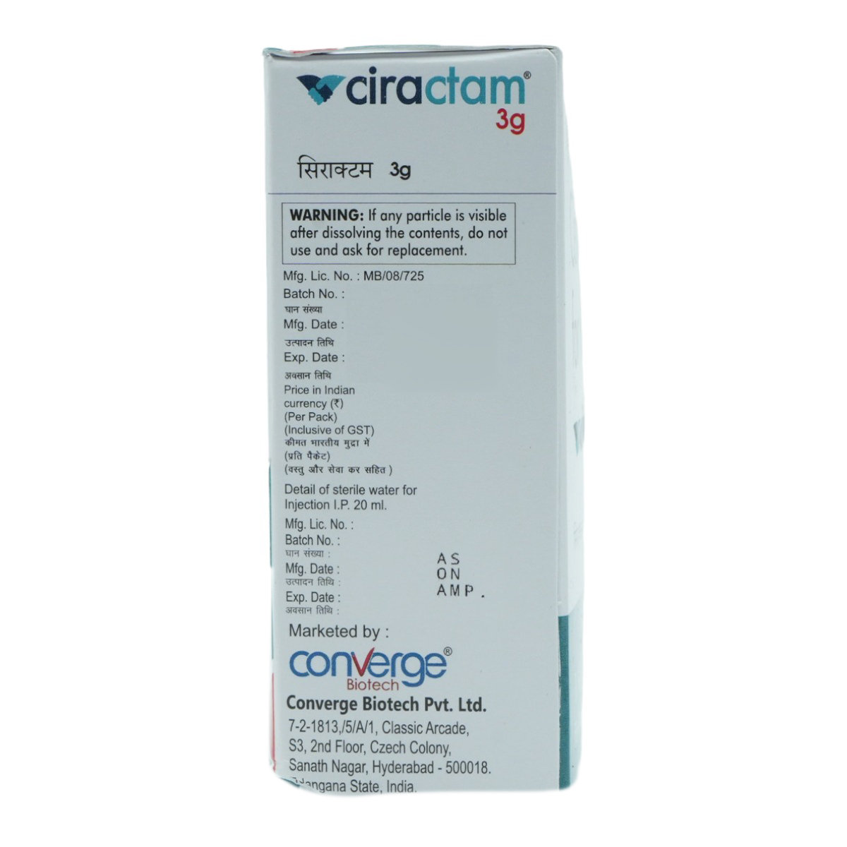 Ciractam 3 gm Injection 1's, Pack of 1 Ciractam 3 gm Injection 1's, Pack of 1