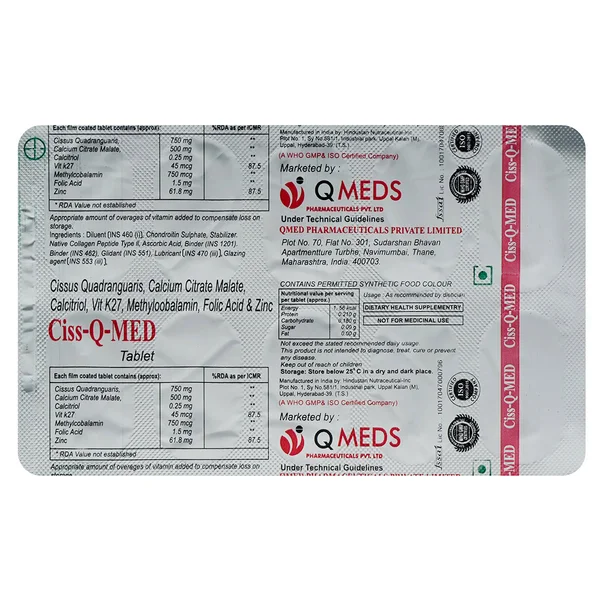 Ciss-Q-Med Tablet 10's, Pack of 10
