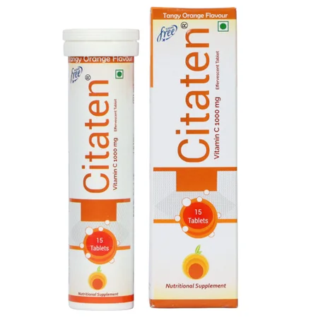 Citaten 1000Mg Sugar Free Tangy Orange Flavour Effervescent Tablet 15's