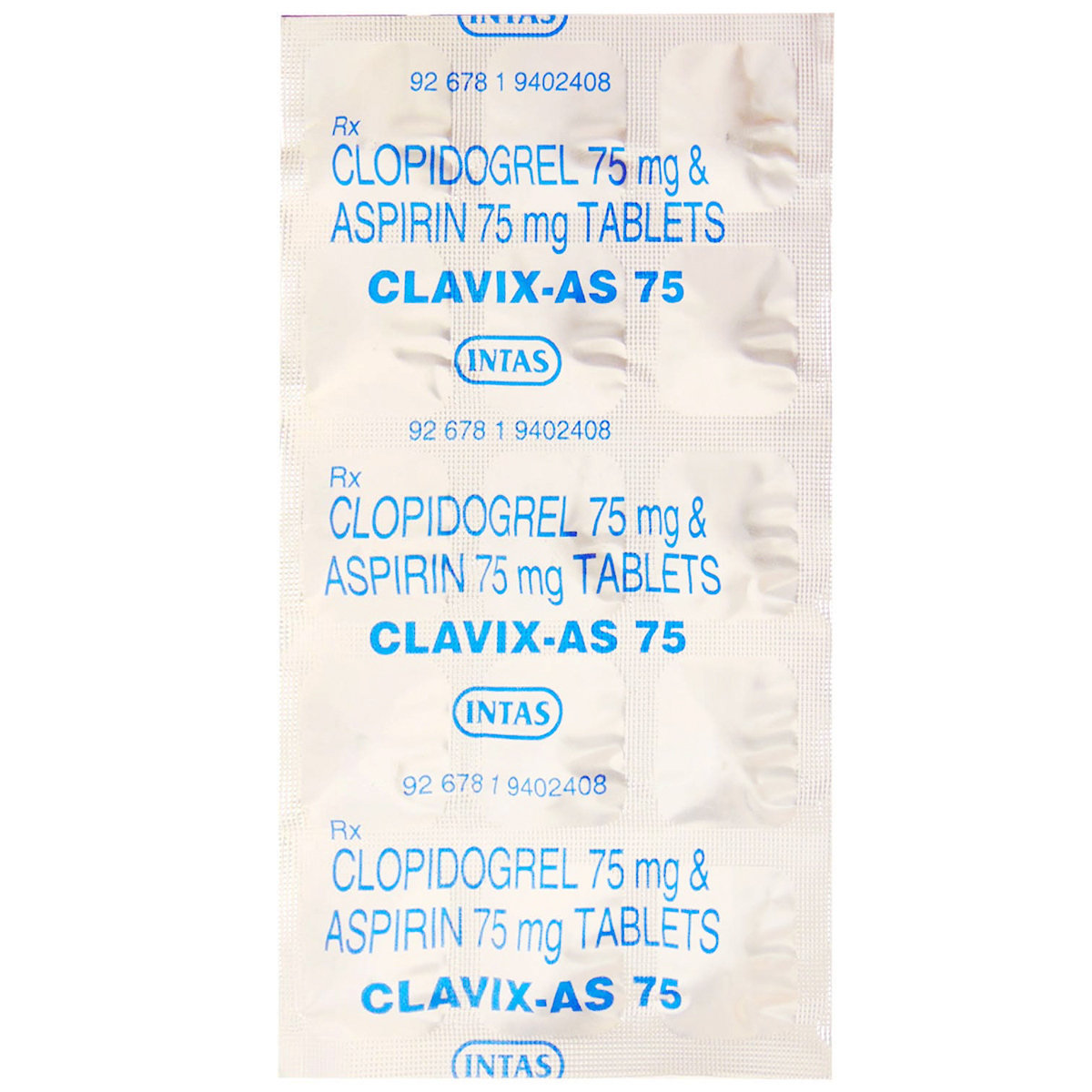 Clavix-AS 75 Tablet 15's, Pack of 15 TABLETS Clavix-AS 75 Tablet 15's, Pack of 15 TABLETS