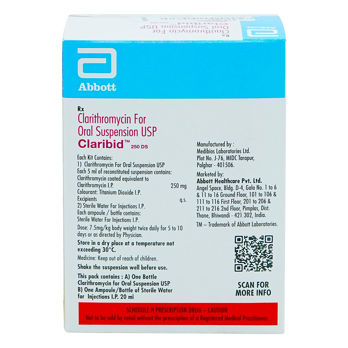 Claribid 250 DS Combipack Fruit Punch Suspension 30 ml, Pack of 1 SYUSPENSION Claribid 250 DS Combipack Fruit Punch Suspension 30 ml, Pack of 1 SYUSPENSION