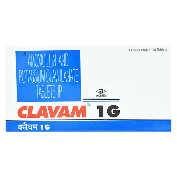 Clavam 1gm Tablet 10's, Pack of 10 TabletS Clavam 1gm Tablet 10's, Pack of 10 TabletS