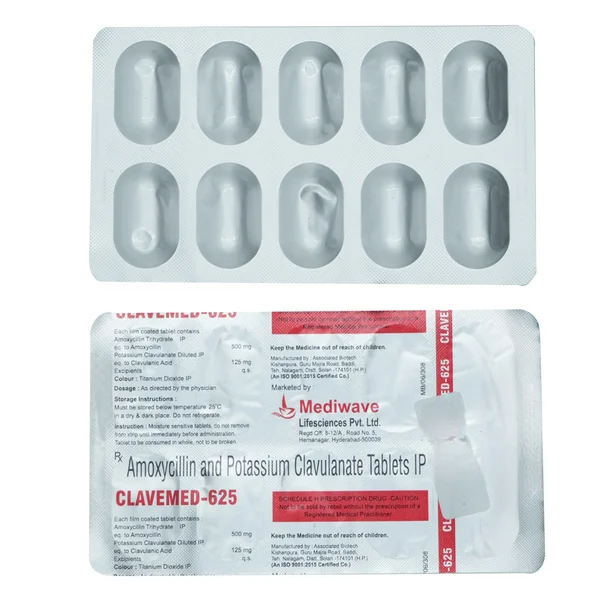 Clavemed-625 Tablet 10's