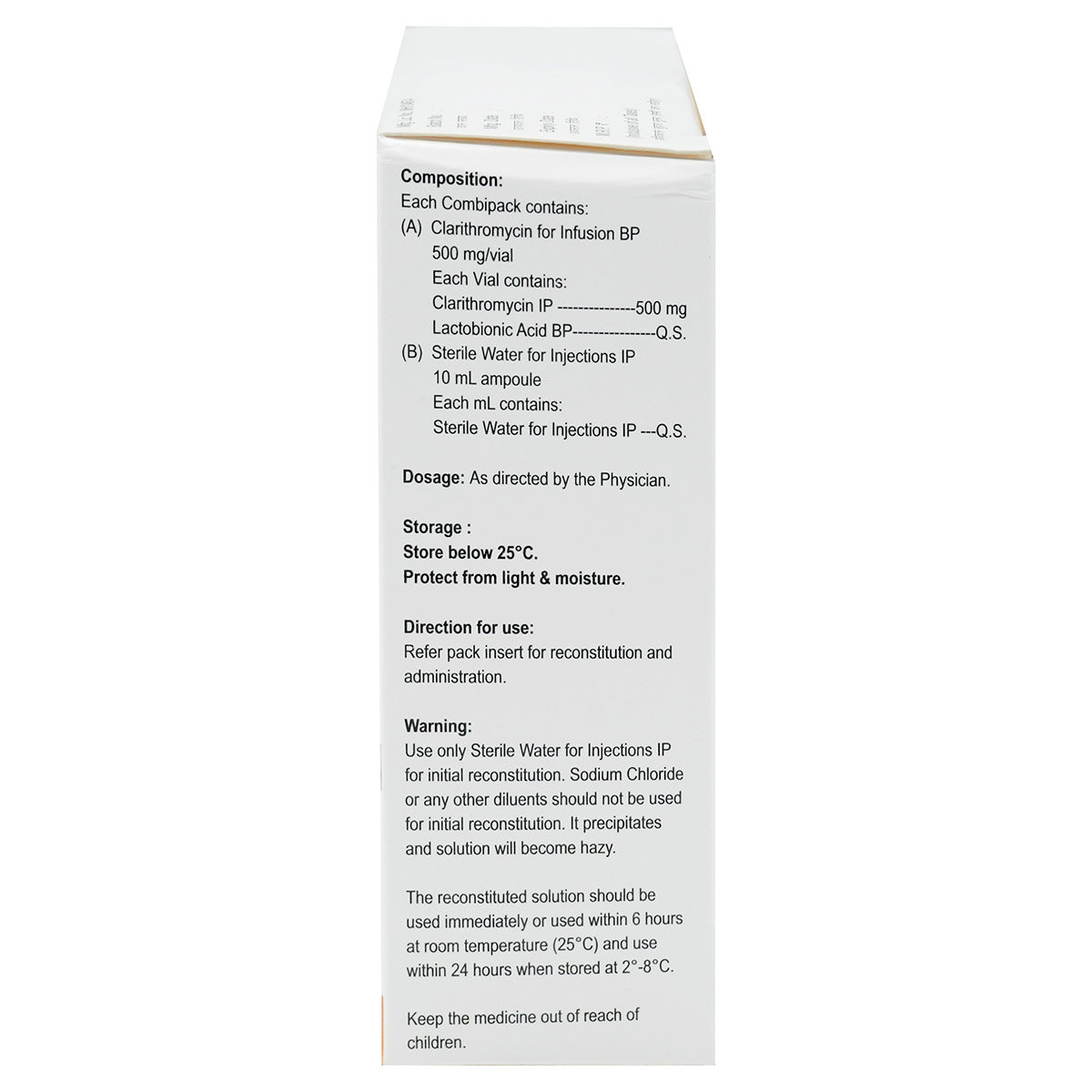 Claristop 500 mg Infusion 1's, Pack of 1 INFUSION Claristop 500 mg Infusion 1's, Pack of 1 INFUSION