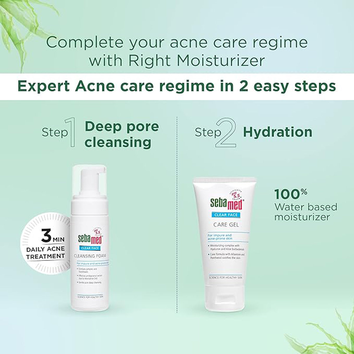 Sebamed Clear Face Care Gel 150 ml | Hyaluron, Aloe Vera, Allantoin & Panthenol | pH 5.5 | Oils & emulsifiers Free | For Acne Prone Skin, Pack of 1 Sebamed Clear Face Care Gel 150 ml | Hyaluron, Aloe Vera, Allantoin & Panthenol | pH 5.5 | Oils & emulsifiers Free | For Acne Prone Skin, Pack of 1