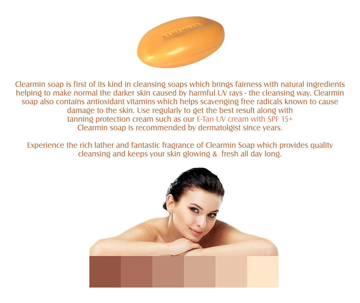 Clearmin Fairness Soap 100 gm | Skin Cleansing Soap | For Glowing Skin, Pack of 1 Clearmin Fairness Soap 100 gm | Skin Cleansing Soap | For Glowing Skin, Pack of 1