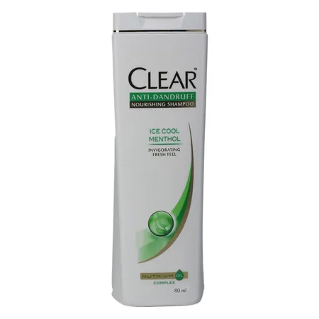 Clear Ice Cool Menthol Anti-Dandruff Shampoo, 80 ml