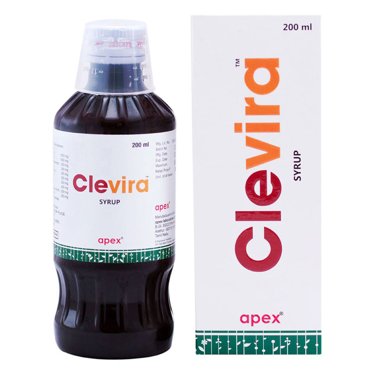Buy Apex Clevira Syrup, 200 ml Online