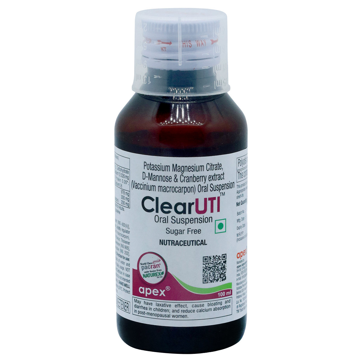 Clear UTI Sugar Free Oral Suspension 100 ml, Pack of 1 Oral Suspension Clear UTI Sugar Free Oral Suspension 100 ml, Pack of 1 Oral Suspension