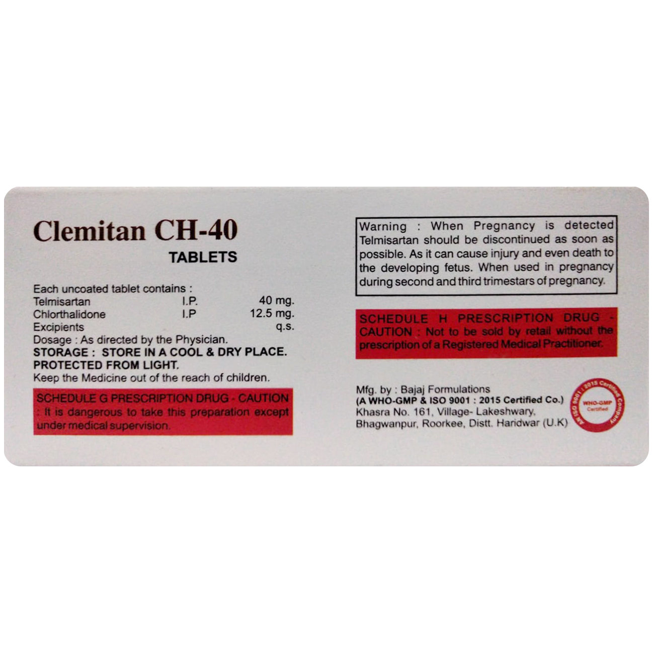 Clemitan CH-40 Tablet 10's, Pack of 10 TabletS Clemitan CH-40 Tablet 10's, Pack of 10 TabletS