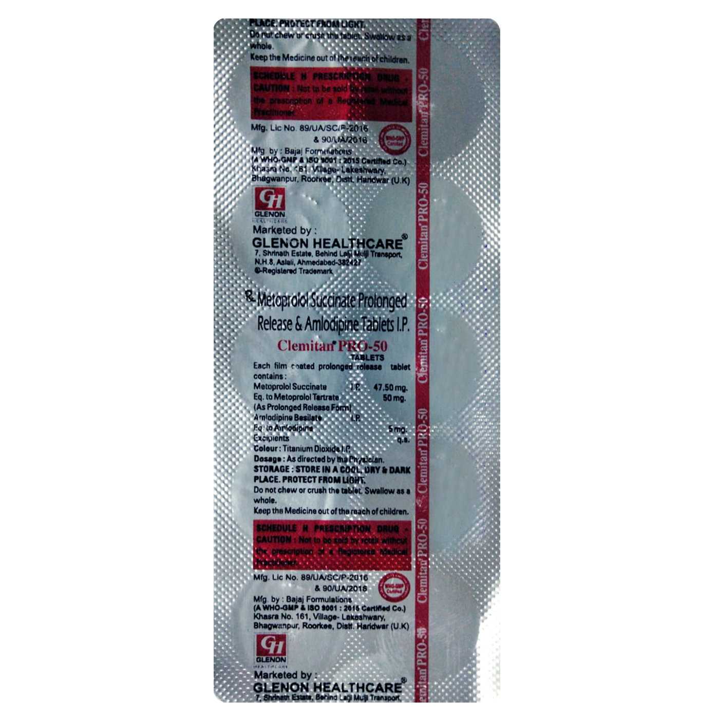 Clemitan Pro-50 Tablet 10's, Pack of 10 Clemitan Pro-50 Tablet 10's, Pack of 10