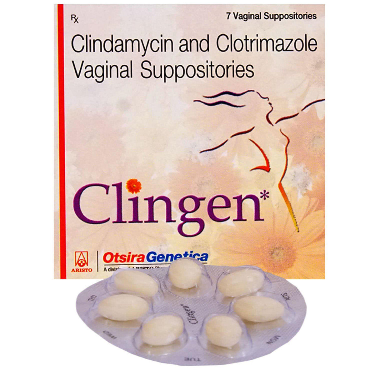 Clingen Vaginal Suppostories 7's, Pack of 7 SUPPOSITORYS Clingen Vaginal Suppostories 7's, Pack of 7 SUPPOSITORYS