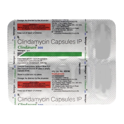 Clindasure 300mg Capsule 10's, Pack of 10 CapsuleS