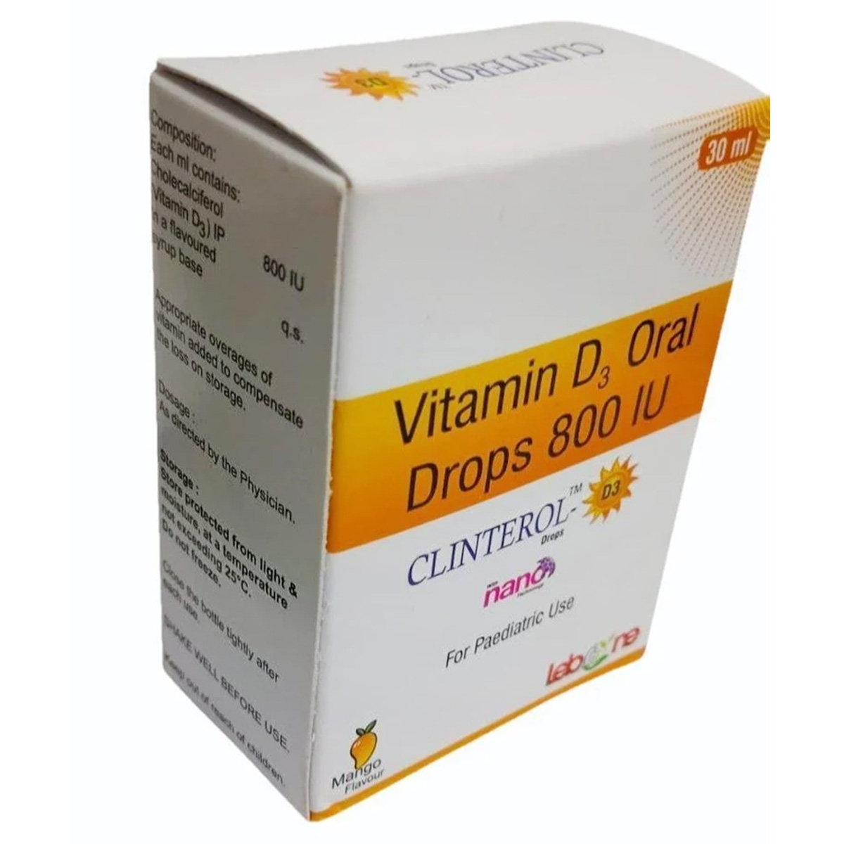 Clinterol-D3 Mango Flavour Oral Drops 30 ml, Pack of 1 Clinterol-D3 Mango Flavour Oral Drops 30 ml, Pack of 1