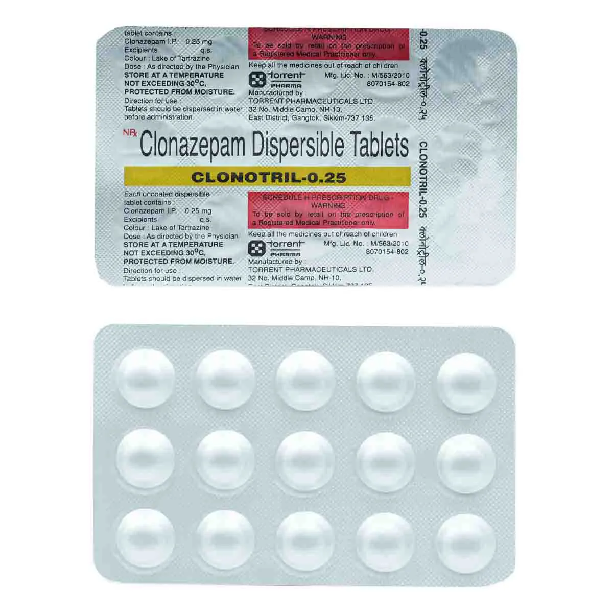 Buy Clonotril-0.25 Tablet online | Uses, Side Effects, Price and substitutes | Apollo Pharmacy