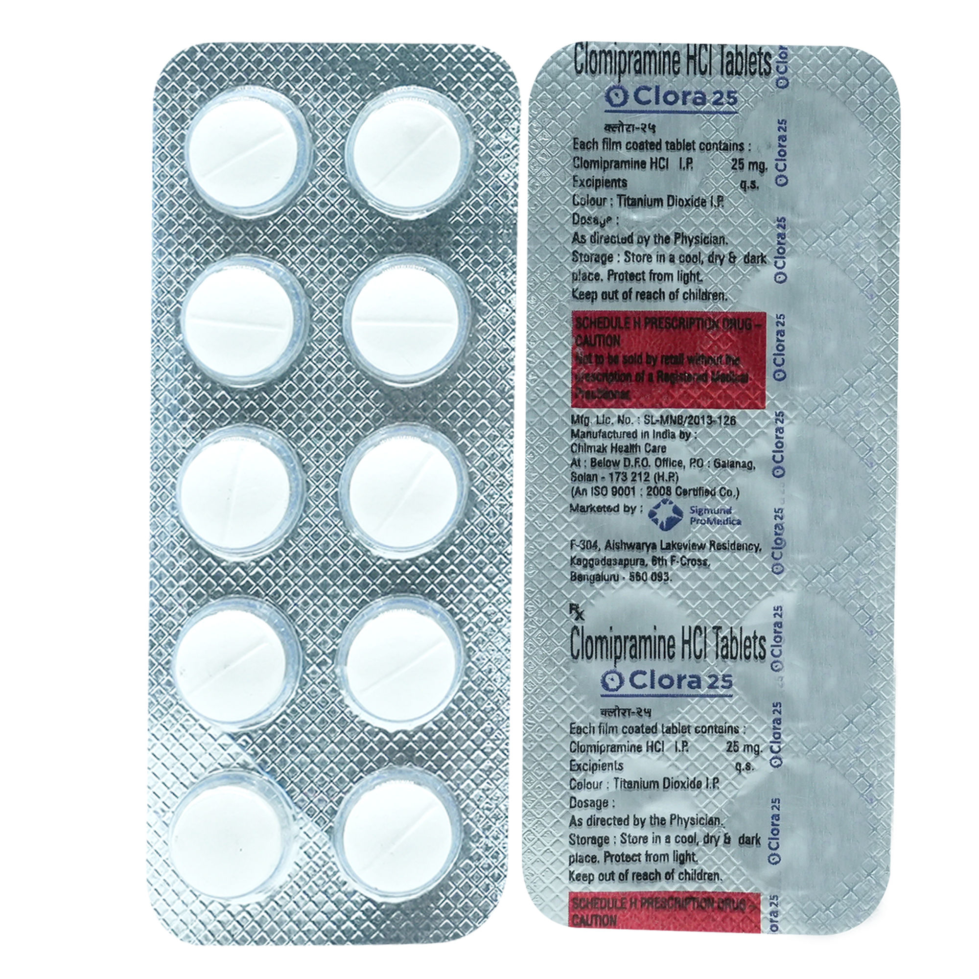 Buy Clora 25 mg Tablet 10's Online