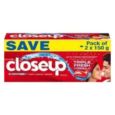 Closeup Ever Fresh+ Gel Red Hot Toothpaste, 300 gm (2x150 gm), Pack of 1