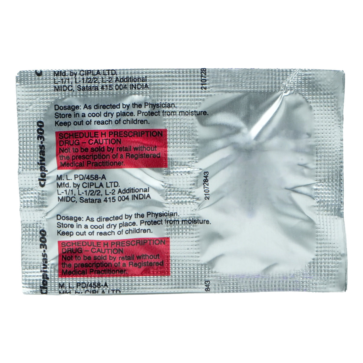 Clopivas 300 mg Tablet 2's, Pack of 2 TabletS Clopivas 300 mg Tablet 2's, Pack of 2 TabletS