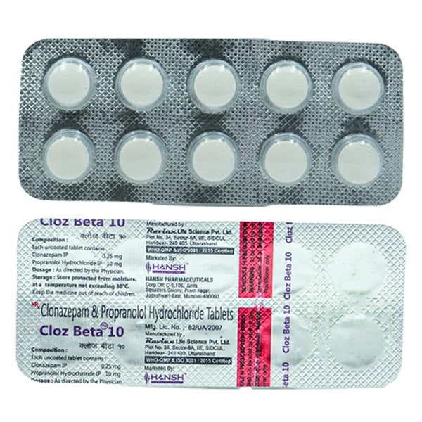 Cloz Beta 10 mg Tablet 10's