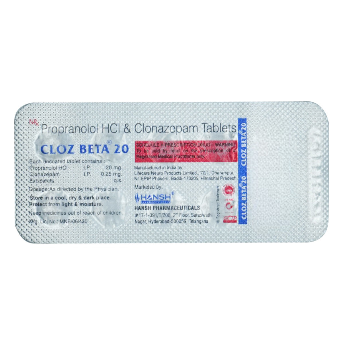 Cloz Beta 20 Tablet 10's, Pack of 10 Cloz Beta 20 Tablet 10's, Pack of 10