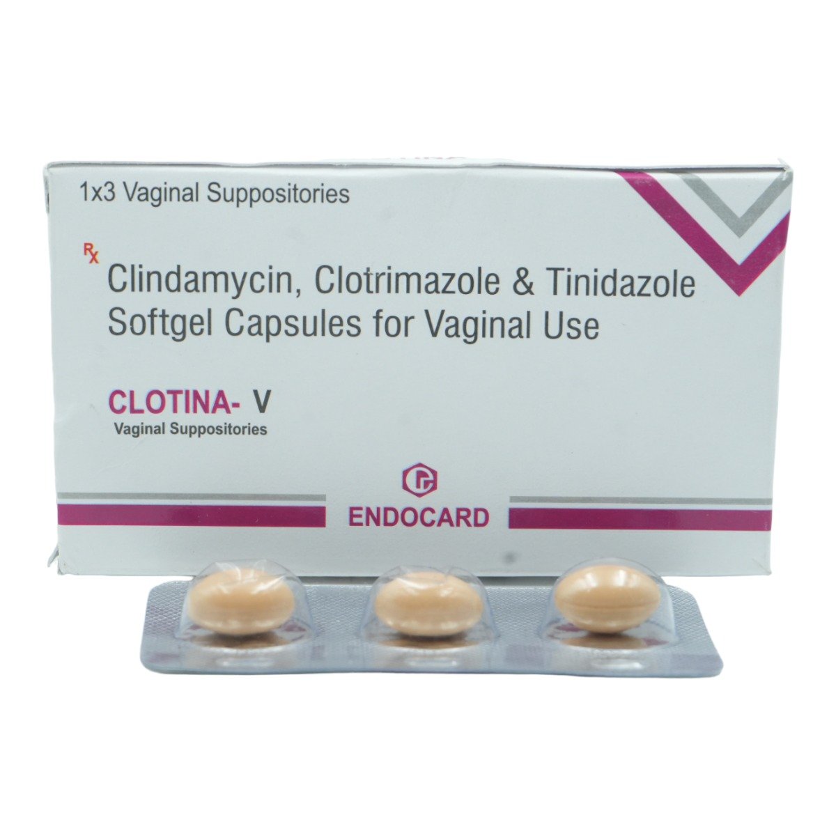 Clotina-V Vaginal Suppossitory 3's, Pack of 3 SuppositoryS Clotina-V Vaginal Suppossitory 3's, Pack of 3 SuppositoryS