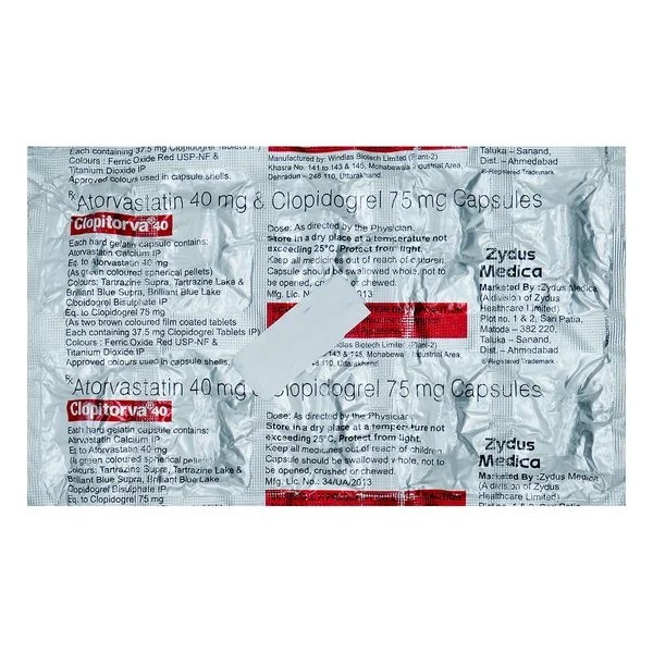 Clopitorva 40mg Capsule 10's