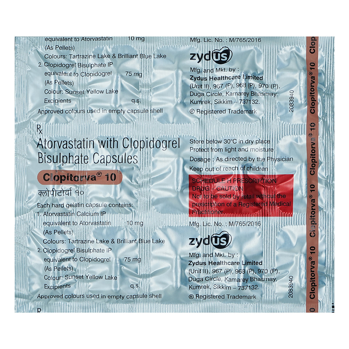 Clopitorva 10 Capsule 15's, Pack of 15 CapsuleS Clopitorva 10 Capsule 15's, Pack of 15 CapsuleS