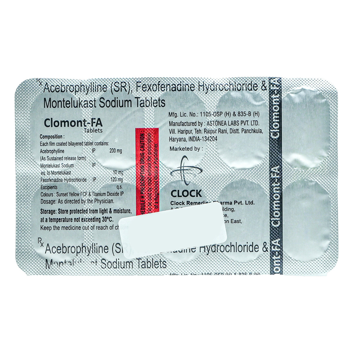 Clomont FA Tablet 10's, Pack of 10 TabletS Clomont FA Tablet 10's, Pack of 10 TabletS