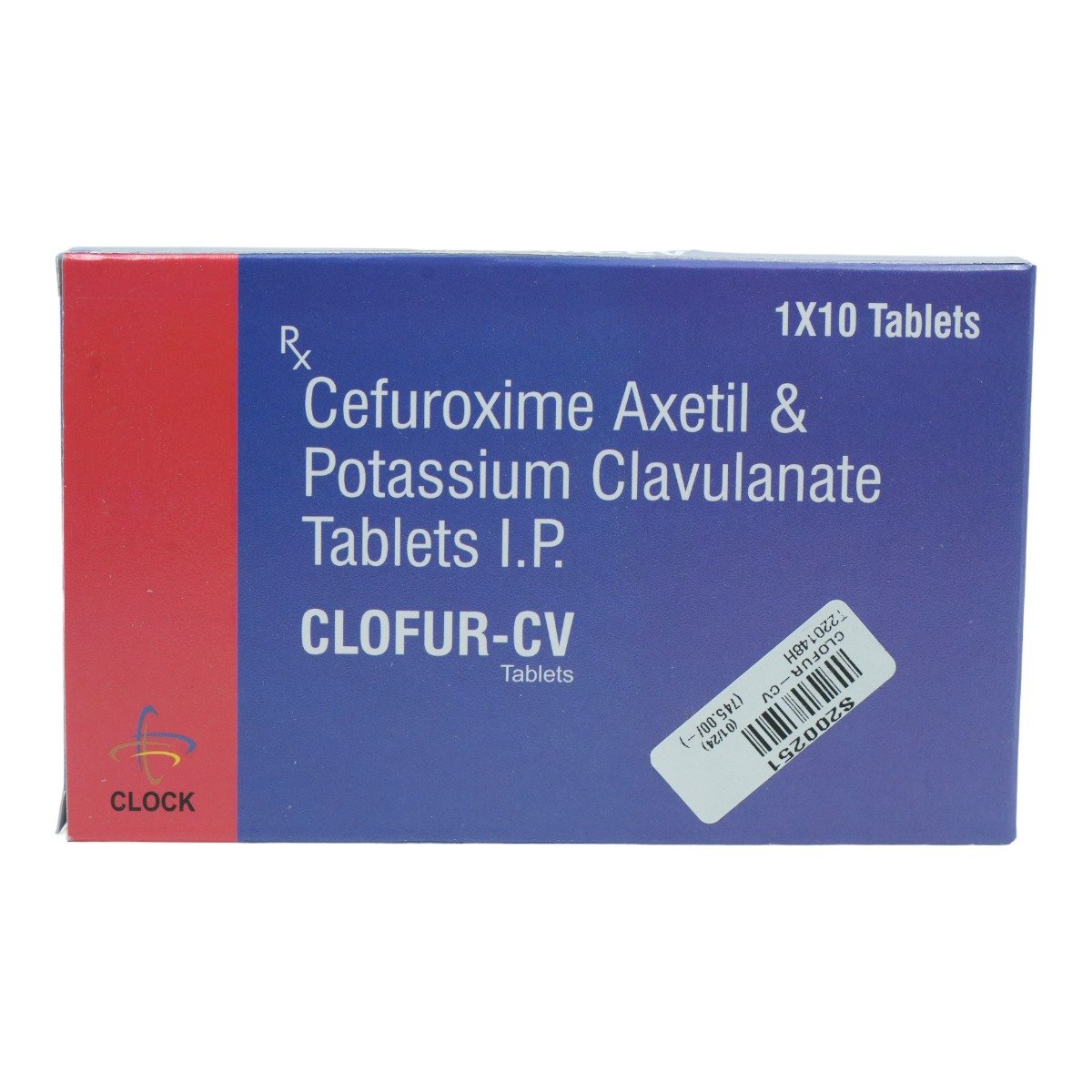 Clofur-CV 500/125 Tablet 10's, Pack of 10 TABLETS Clofur-CV 500/125 Tablet 10's, Pack of 10 TABLETS