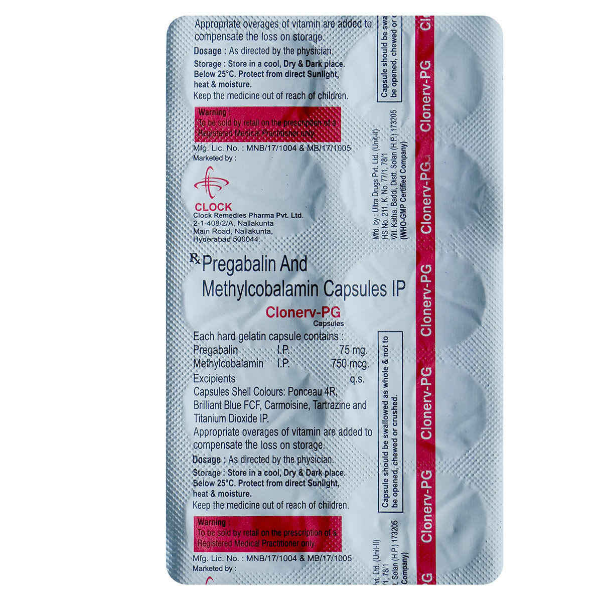 Clonerv-PG Capsule 10's, Pack of 10 CapsuleS Clonerv-PG Capsule 10's, Pack of 10 CapsuleS