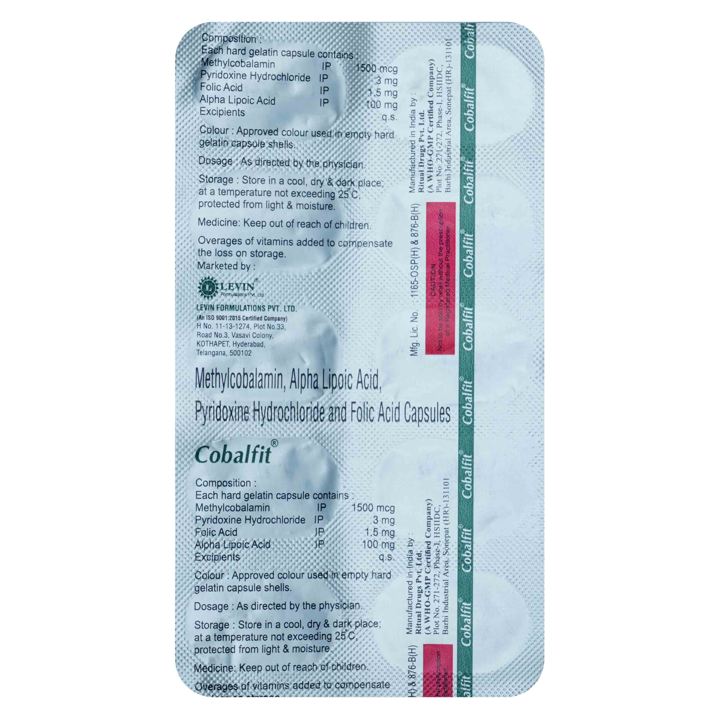 Cobalfit Capsule 10's, Pack of 10 CapsuleS Cobalfit Capsule 10's, Pack of 10 CapsuleS