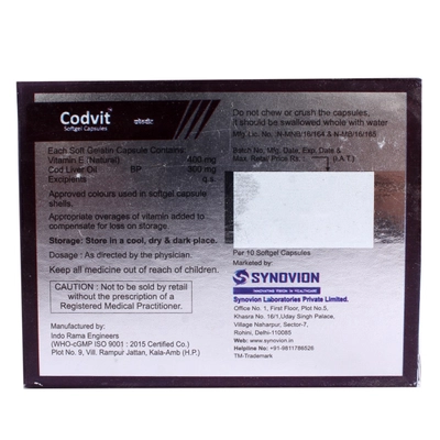 Codvit Softgel Capsule 10's, Pack of 10