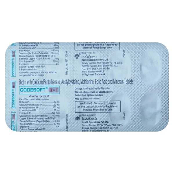 Codesoft H&C Tablet 10's