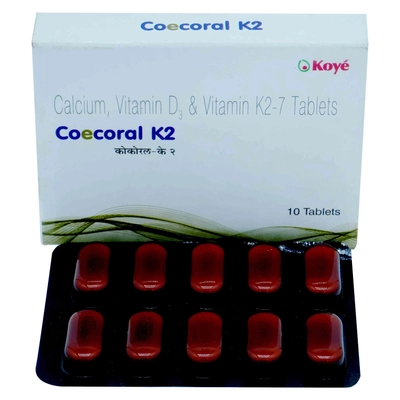 Coecoral K2 Tablet 10's, Pack of 10 TabletS