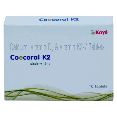 Coecoral K2 Tablet 10's, Pack of 10 TabletS