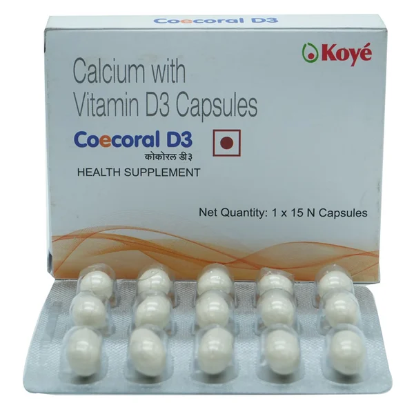 Coecoral D3 Capsule 15's
