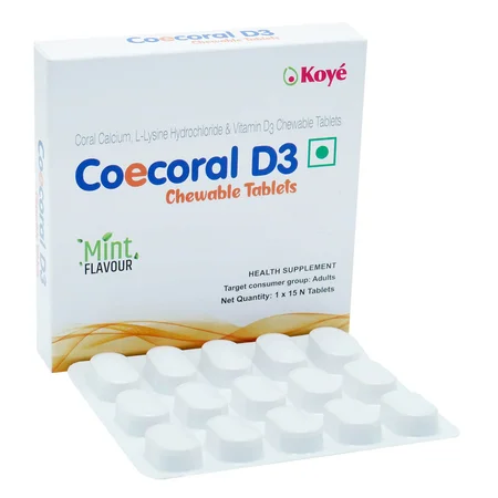 Coecoral D3 Mint Chewable Tablet 15's
