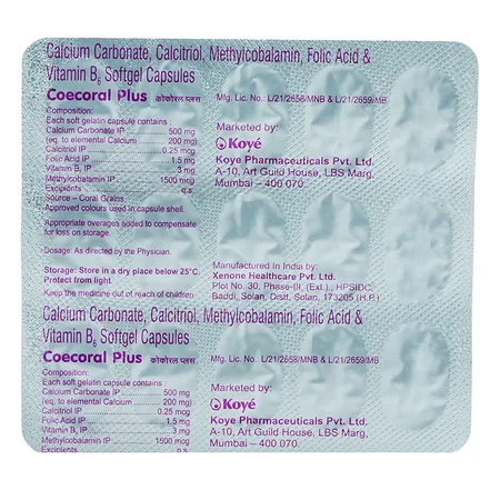 Coecoral Plus Capsule 15's
