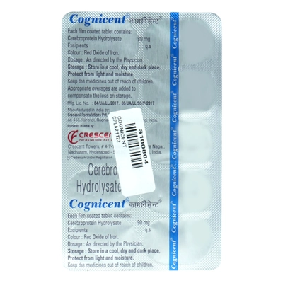 Cognicent 90 mg Tablet 10's, Pack of 10 TabletS