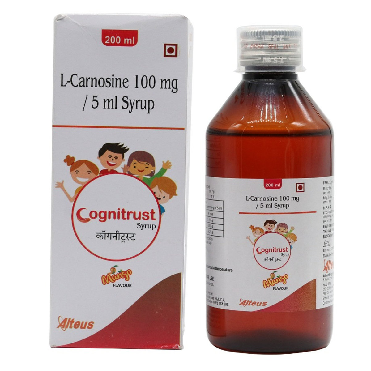 Cognitrust 100 Mango Flavour Syrup 200 ml, Pack of 1 SYRUP Cognitrust 100 Mango Flavour Syrup 200 ml, Pack of 1 SYRUP