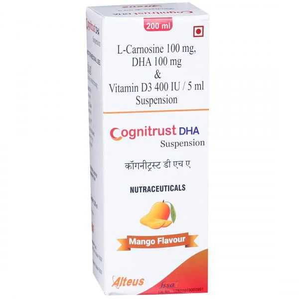 Cognitrust DHA Sugar Free Mango Flavour Suspension 200 ml, Pack of 1