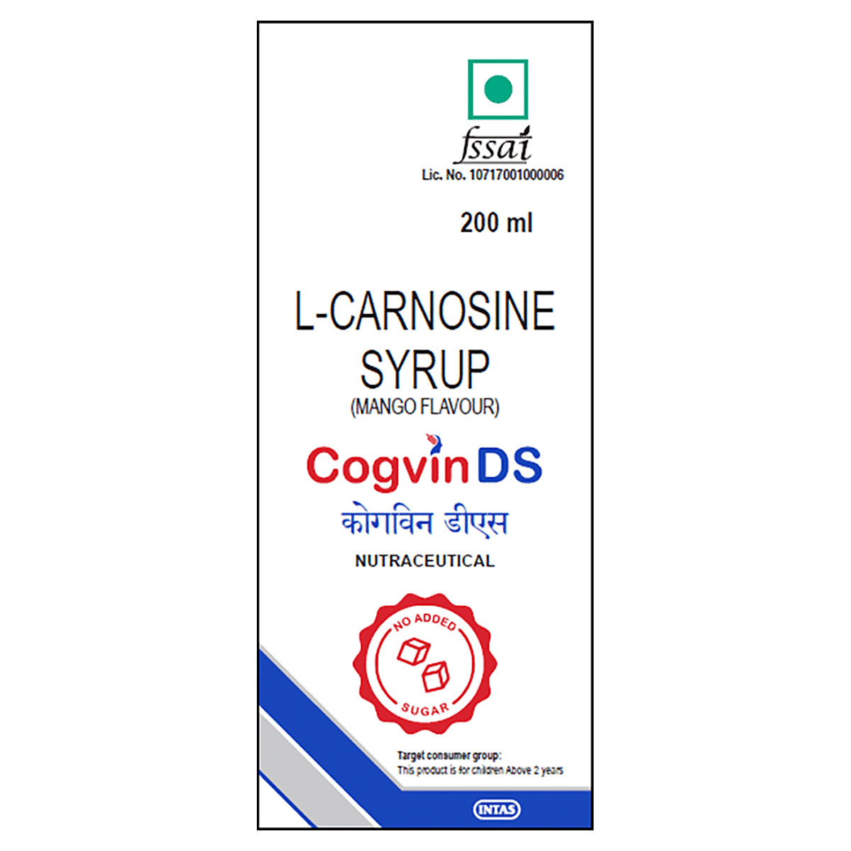 Cogvin DS Mango Flavour Syrup 200 ml, Pack of 1 Syrup Cogvin DS Mango Flavour Syrup 200 ml, Pack of 1 Syrup