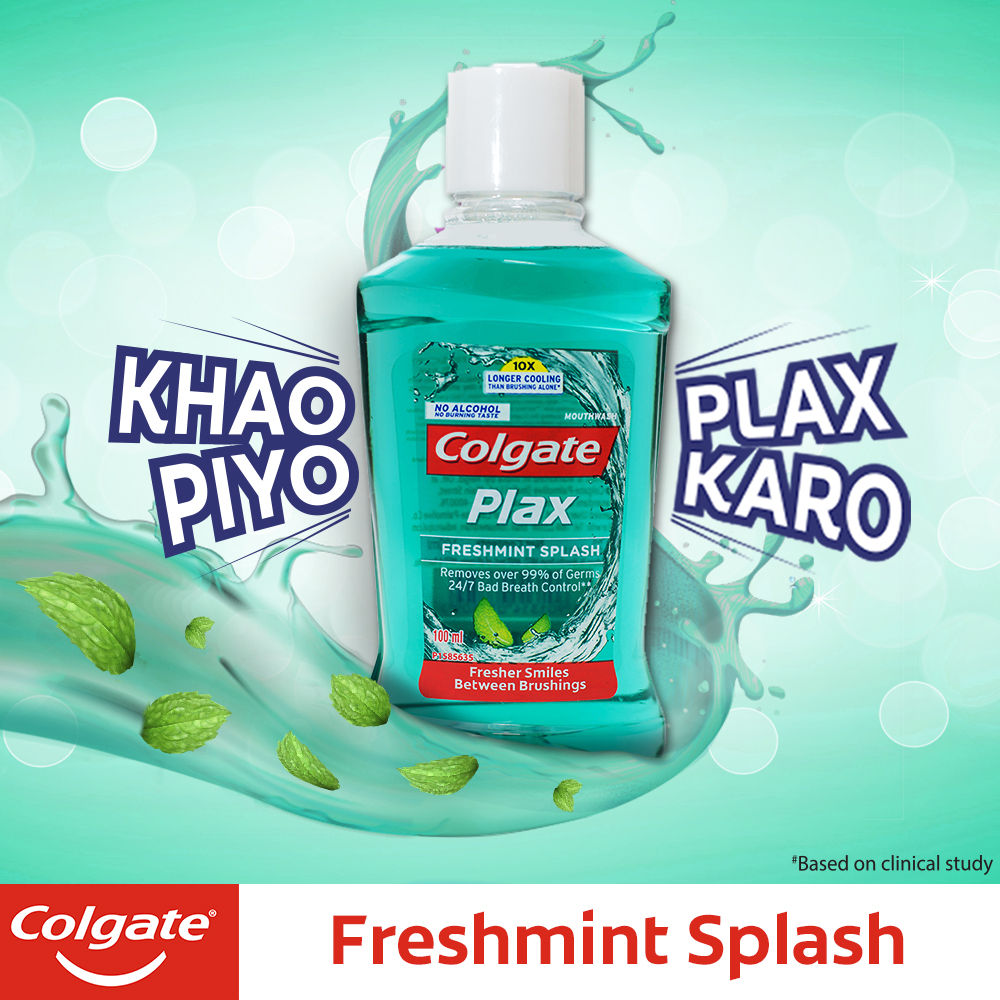 Colgate Plax Freshmint Splash Mouthwash, 250 ml Price, Uses, Side