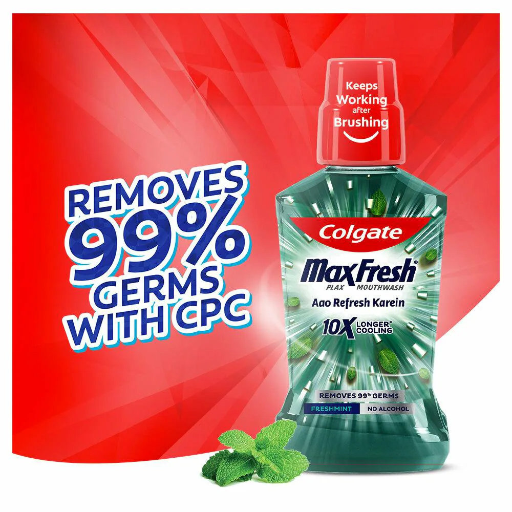 Colgate Plax Freshmint Splash Mouthwash, 250 ml, Pack of 1 Colgate Plax Freshmint Splash Mouthwash, 250 ml, Pack of 1