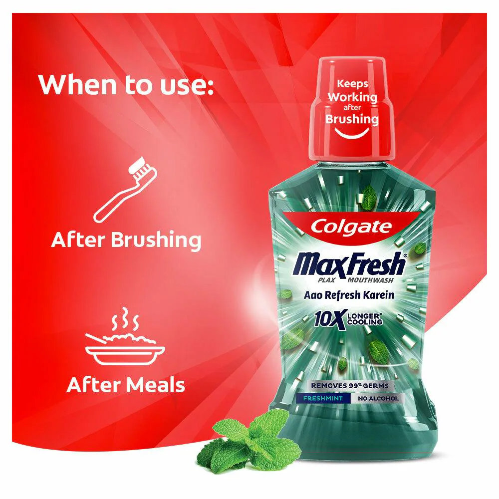 Colgate Plax Freshmint Splash Mouthwash, 250 ml, Pack of 1 Colgate Plax Freshmint Splash Mouthwash, 250 ml, Pack of 1
