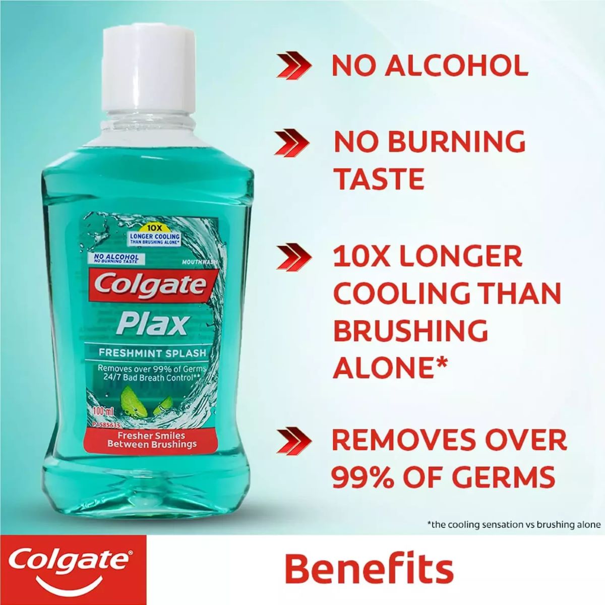 Colgate Plax Freshmint Splash Mouthwash, 100 ml, Pack of 1 Colgate Plax Freshmint Splash Mouthwash, 100 ml, Pack of 1