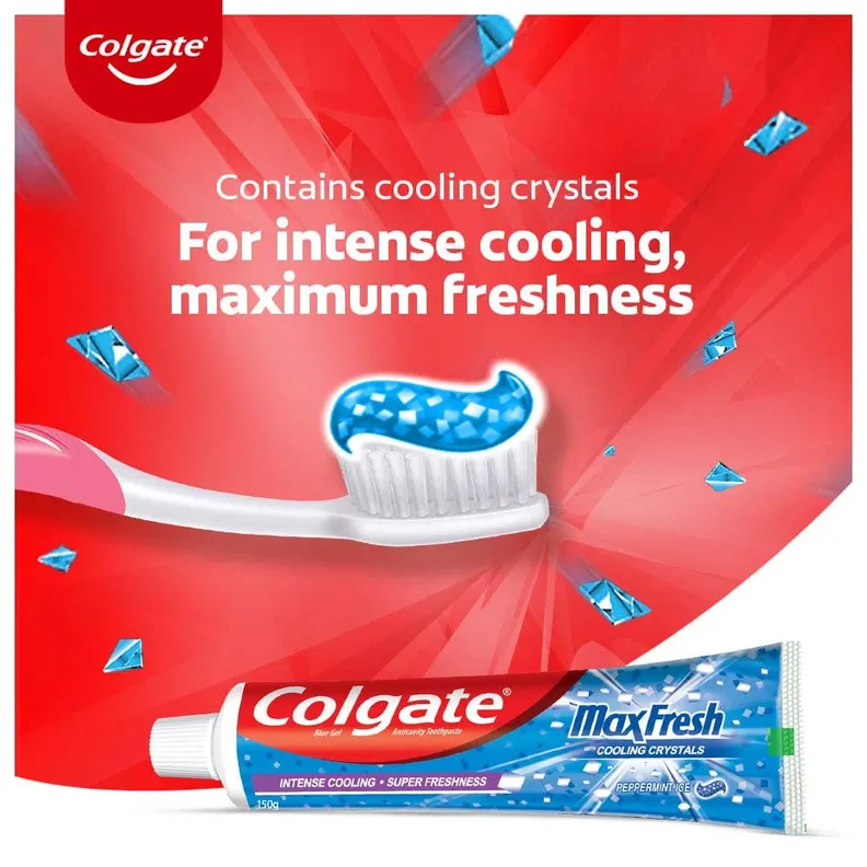 Buy Colgate MaxFresh Cooling Crystals Blue Gel Peppermint Ice ...