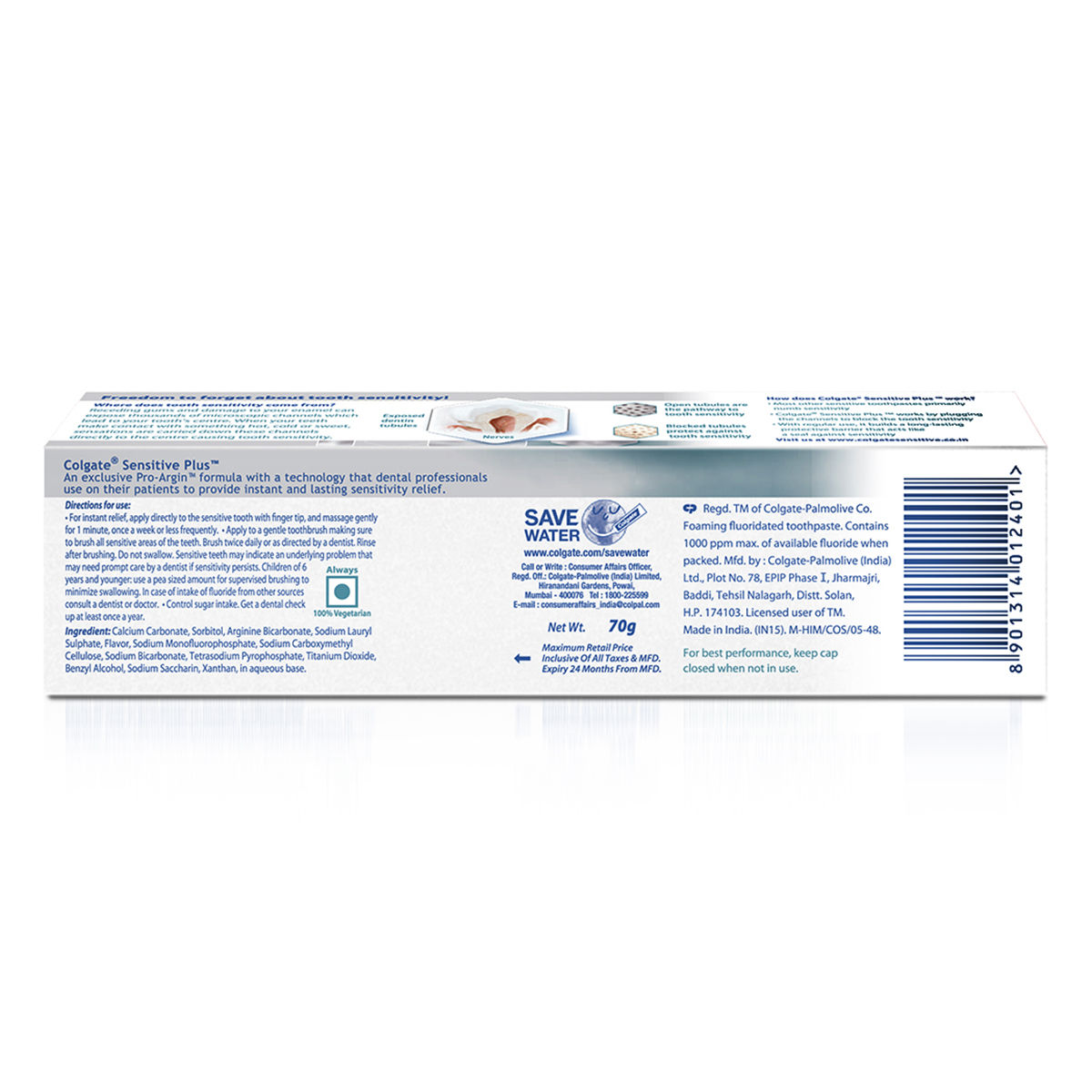 Colgate Sensitive Plus Anticavity Toothpaste, 70 gm, Pack of 1 Colgate Sensitive Plus Anticavity Toothpaste, 70 gm, Pack of 1